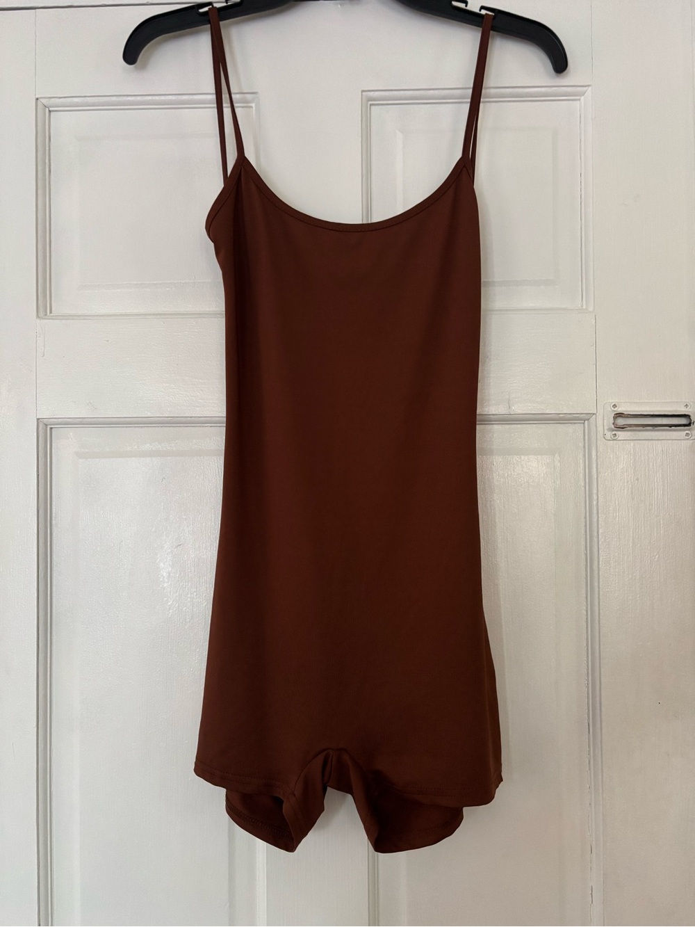 SHEIN Brown Spaghetti Strap Romper Cami